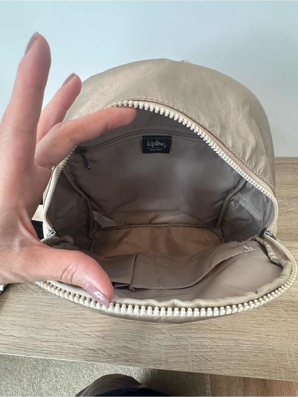 Kipling Gold Metallic Backpack - Picture 7 of 10